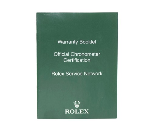 Rolex warranty service booklet - rolex,